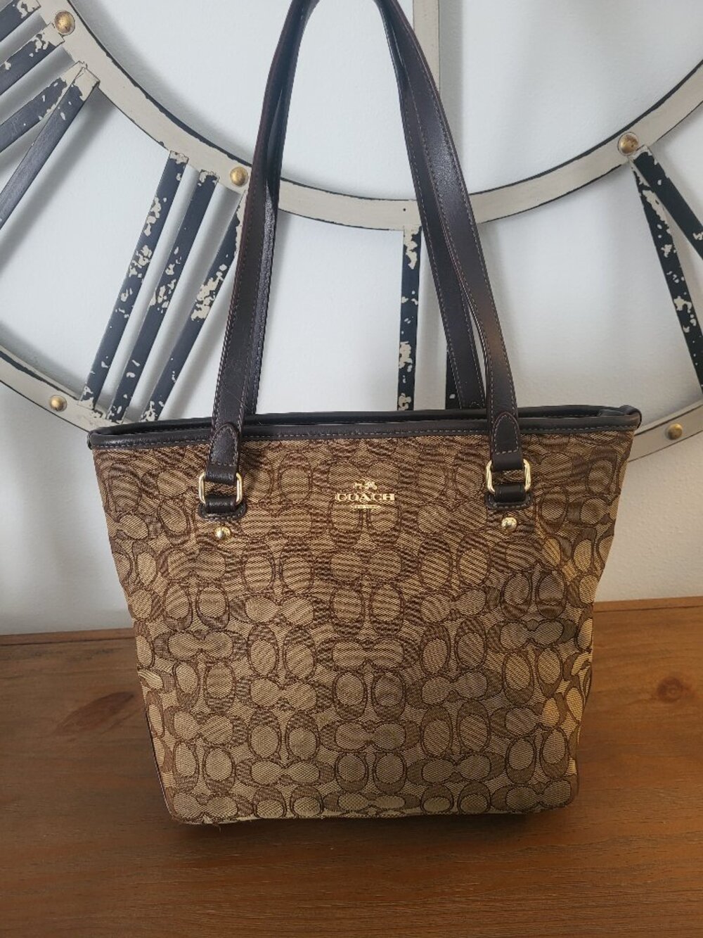 Coach Signature Canvas Tote Bag